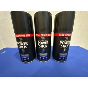 Lot of 3 MENS Power Stick INTENSITY Deodorant Body Spray Fresh Energizing Scent